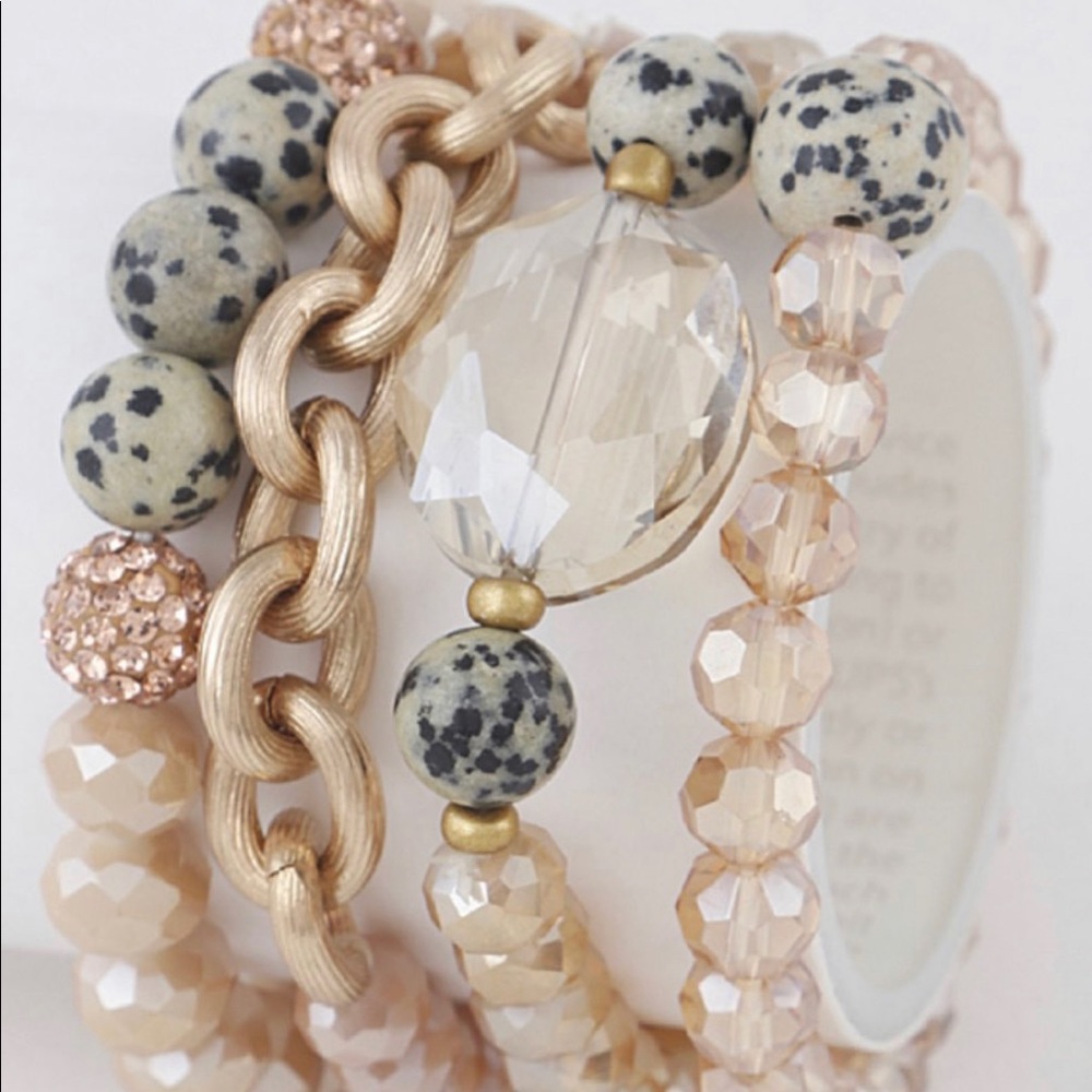 Four layered Stack Bracelet